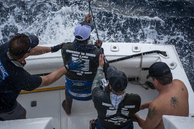 A team of veterans fish during War Heroes on Water (WHOW), the transformative sportfishing tournament that helps combat-wounded veterans recover from the physical and emotional wounds of war.