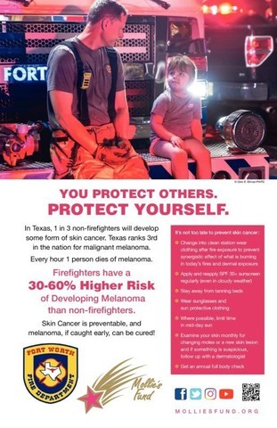 Mollie's Fund and Fort Worth Fire Department implement skin cancer program