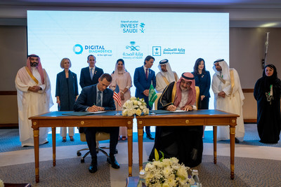 Digital Diagnostics' Co-Founder, President and COO Seth Rainford at the KSA MOU signing for digital health.