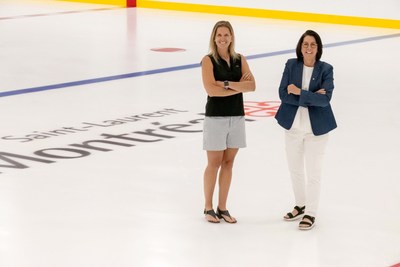 Danile Sauvageau and Kim St-Pierre, Olympic women's hockey champions, are serving as ambassadors for the reopening of the Arna Raymond-Bourque. They will participate, in particular, in the grand celebrations to inaugurate the renovated building, which are scheduled for Saturday, September 3, 2022. (CNW Group/Ville de Montral - Arrondissement de Saint-Laurent)