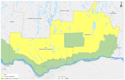 Carte de la localisation des travaux en cours. (Groupe CNW/CANARDS ILLIMITES CANADA)