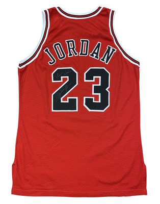 Michael Jordan's Game Worn Bulls Playoff Jersey at Infinite Auctions