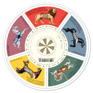 Fun and fanciful new stamps celebrate Canada's vintage carousels