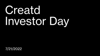 Creatd Provides Virtual Access Link for Investor Day Presentation, Going Live 4:45PM EST Today