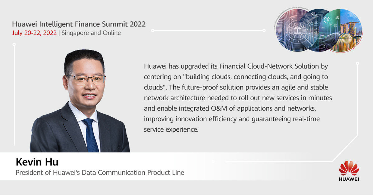 A nova solu&ccedil;&atilde;o financeira da Huawei que integra rede e nuvem desenvolve nova conectividade para finan&ccedil;as mais inteligentes e ecol&oacute;gicas