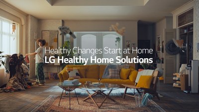 LG's new 'Healthy Home Solutions' campaign shows how to achieve true wellbeing at home. (PRNewsfoto/LG Electronics, Inc.)