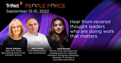 Hear Gloria Steinem, José Andrés, Iuliia Mendel at TriNet PeopleForce 2022