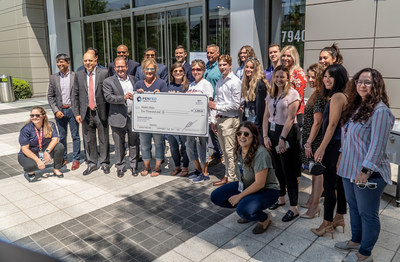 PenFed President and CEO James Schenck and PenFed employees present a check of $5,000 to Mobile Hope.