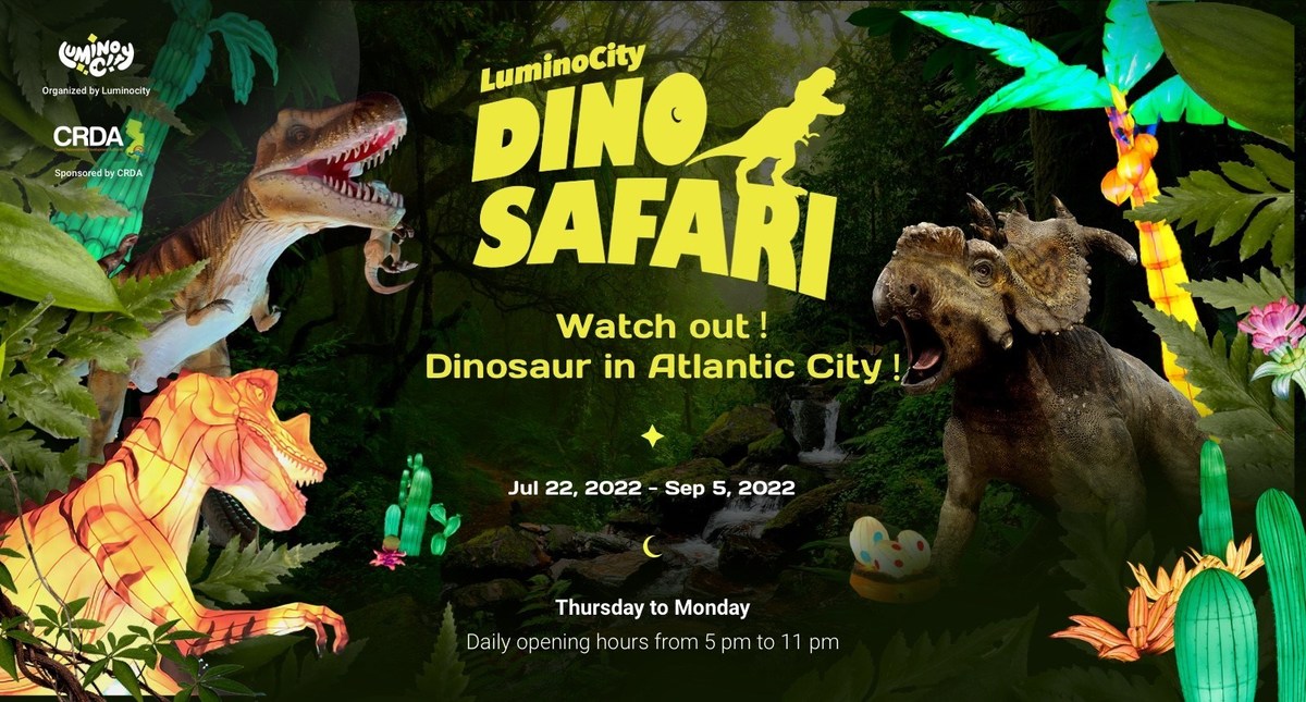 Luminocity Dinosaur Safari Brings Dinosaur Displays And Lighting Sculptures To Atlantic City This Summer