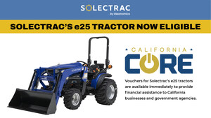Solectrac e25 Compact Electric Tractor Now Eligible for the Clean Off-Road Equipment Voucher Incentive Program