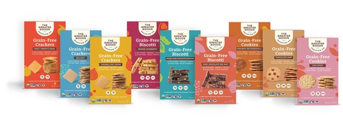 Greater Goods launches with three product lines - crackers, biscotti and cookies.