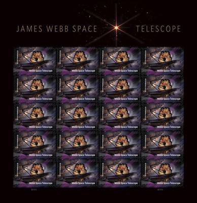 James Webb Space Telescope Forever stamp - Pane of 20