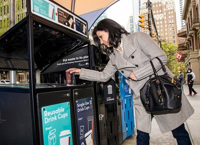 In May of 2022, McDonald’s Canada, together with other brands, joined a six-month pilot program called ‘Return-It to Reuse It and Recycle It,’ aimed at keeping more single-use cups out of landfills by giving consumers a convenient place to recycle them. (CNW Group/McDonald's Canada)