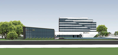 Antaisolar'ın sanayi parkındaki ana binaların renderingi