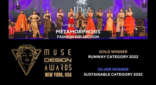 Work of the fashion design students - The Metamorphosis Collection wins the Muse Fashion Award, USA