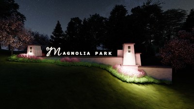 The entrance monument at the Mattamy Homes master-planned community of Magnolia Park, located in Garner, North Carolina. (CNW Group/Mattamy Homes Limited)