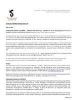 ATRUSH OPERATIONS UPDATE (CNW Group/ShaMaran Petroleum Corp.)