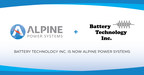 Battery Technology Inc. Joins Forces with Alpine Power Systems