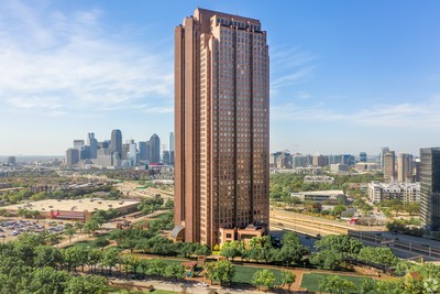 Exterior shot of NMG Dallas Hub at Cityplace