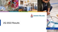 The Sherwin-Williams Company Reports 2022 Second Quarter...