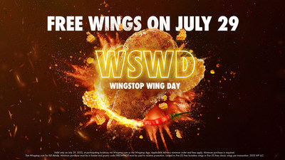 On National Chicken Wing Day, also known as “Wingstop Wing Day” by the brand, fans can celebrate with five free wings with the code FREEWINGS at checkout.