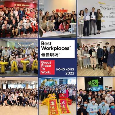 Awardees of 'Best Workplaces in Hong Kong 2022' by Great Place to Work