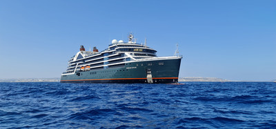 Seabourn Venture sets sail for the first time.  (PRNews photo/Seabourn)