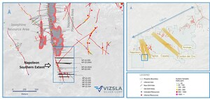 VIZSLA SILVER REPORTS ADDITIONAL HIGH GRADE INTERCEPTS AT SOUTHERN END OF NAPOLEON, INTERSECTING 1,241 G/T AGEQ OVER 3.90 METRES