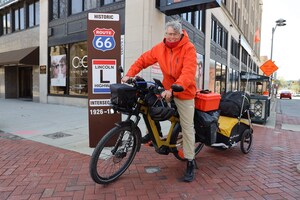 FIRST EVER E-BIKE SOLO CROSS-COUNTRY JOURNEY ACROSS HISTORIC LINCOLN HIGHWAY RAISING MONEY FOR THE FOUNDATION FOR PERIPHERAL NEUROPATHY CULMINATED IN SAN FRANCISCO