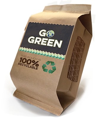 New Paper Pouches are 100% Recyclable, Repulpable, Biodegradable and Compostable