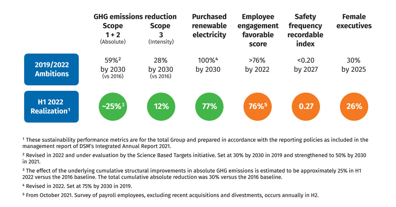 DSM reports H1 2022 results