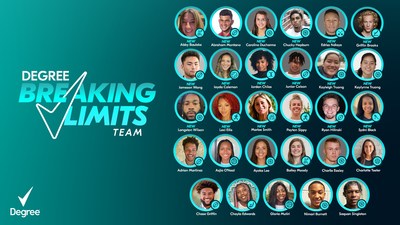 Full roster of The Degree Breaking Limits Team members.