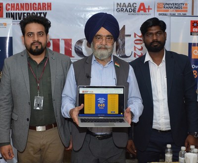 Chandigarh University Pro-Chancellor Dr. R.S Bawa during the announcement of  CUCET scholarship  2022.