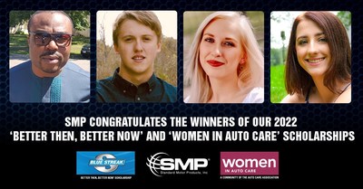 From hundreds of candidates, four exemplary students were selected based on the relevance of their answers, their experience, and their plans for future careers in the auto care industry.