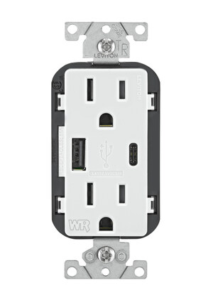 Leviton Introduces New Type A/C USB Weather-Resistant Charger/Receptacle