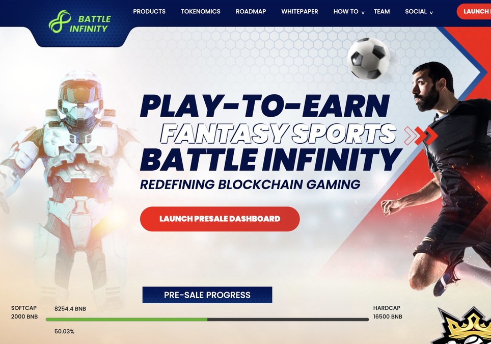 Battle Infinity Reaches 50% of Hard Cap (8,250 BNB) in 22 days - Early Sell Out Signals 100x Potential - Vimarsana News