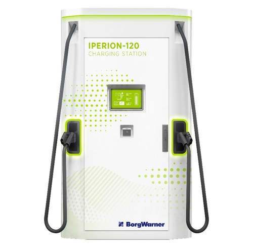 The BorgWarner Iperion-120 DC-Fast Charging Station provides operators with a cost-effective and reliable solution and users with the benefits of high-speed charging.