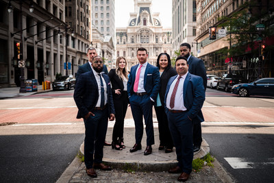 Members of Citadel Credit Union's Business Banking Team stands proudly in Center City Philadelphia, marking the launch of the new division.