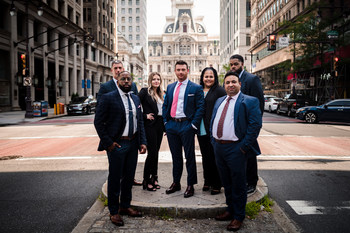 Members of the Citadel Credit Union Business Banking Team proudly stand in Center City Philadelphia to celebrate the launch of their new division.