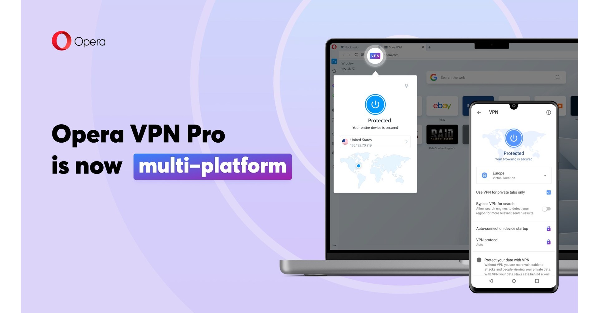 Opera sender sin nye VPN Pro-tjeneste på Windows og Mac for å gi deg et ekstra sikkerhetsnivå når du reiser