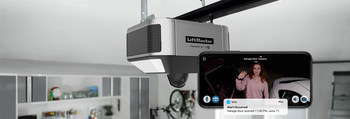 The new LiftMaster Secure View 84505R has streaming video, recorded events, motion detection and 2-way communication capabilities.  Also, it offers a mid-range price for homeowners who care a lot about the security of their home.