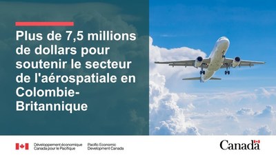 Le gouvernement du Canada annonce un soutien visant à renforcer le secteur de l'aérospatiale en Colombie-Britannique (Groupe CNW/Développement économique Canada pour le Pacifique)
