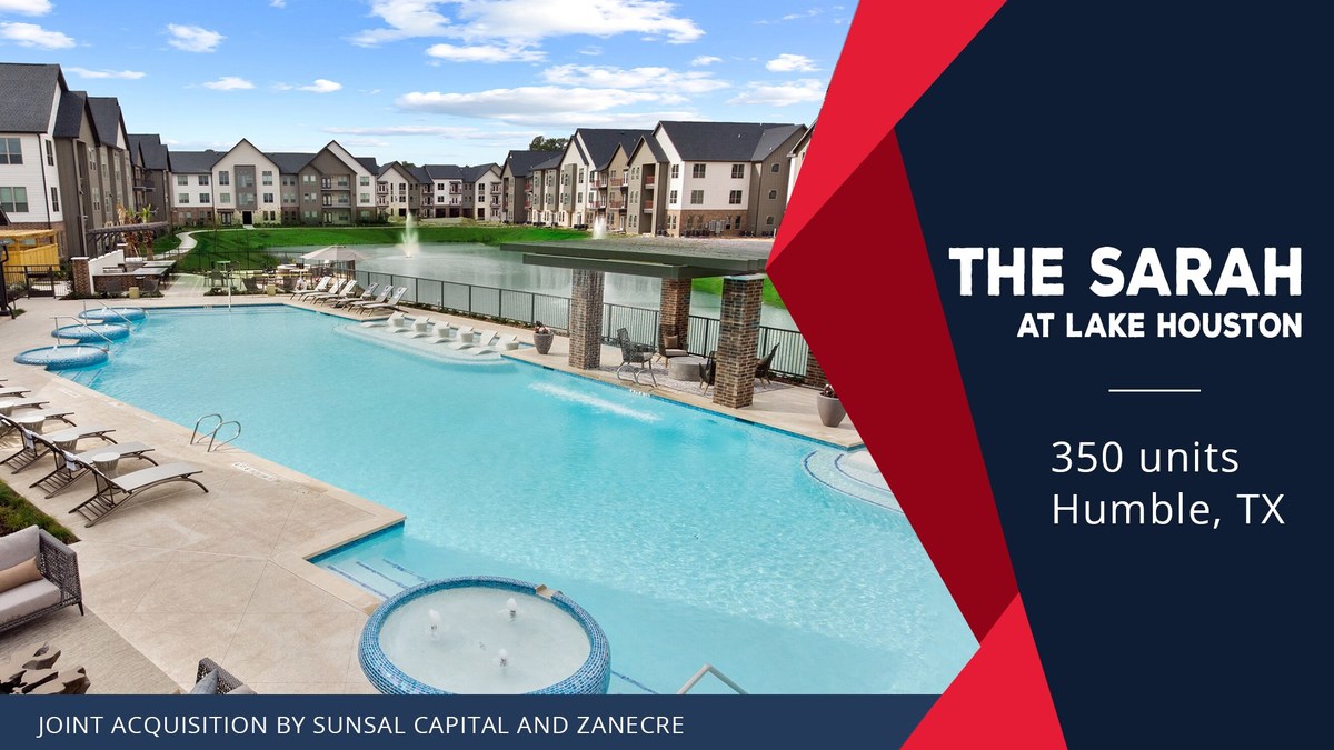 Sunsail Capital and ZaneCRE Acquire 350 Unit Apartment Complex in Humble, Texas - Vimarsana News