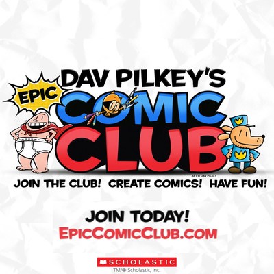 Scholastic launches “DAV PILKEY’S EPIC COMIC CLUB,” a new global virtual platform where kids around the world can create their own comics. The safe and moderated site on www.epiccomicclub.com features free monthly downloadable activities including comic starters, customizable official membership cards, collectible character badges, special sneak peeks, exclusive book news, and more!
