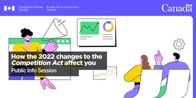 How the 2022 changes to the Competition Act affect you: Public Info Sessions (CNW Group/Competition Bureau)