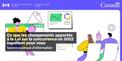 Ce que les changements apports  la Loi sur la concurrence en 2022 signifient pour vous Sance publique d'information (Groupe CNW/Bureau de la concurrence)
