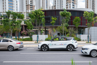 Baidu's fully driverless robotaxi providing service to the public on open roads