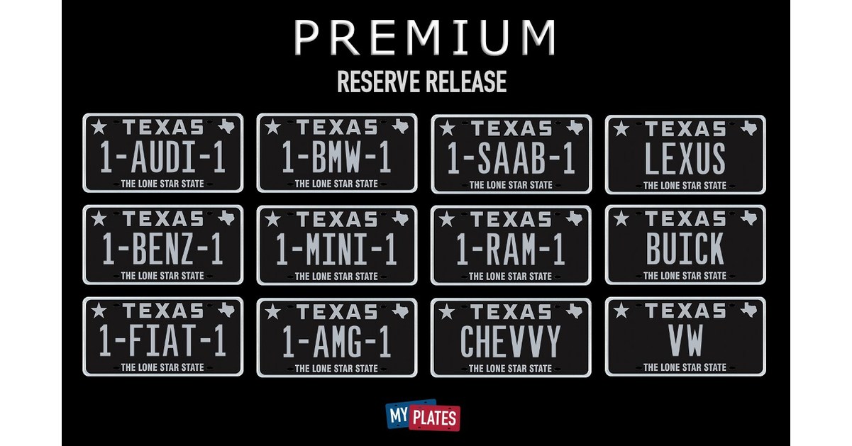 My Plates Premium Reserve Release!