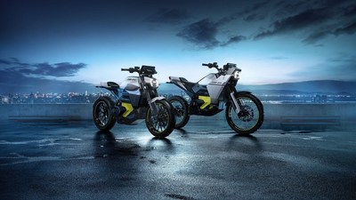 Can-Am unveils the first two models of its all-electric motorcycle lineup, the Can-Am Origin and Can-Am Pulse. BRP 2022 (CNW Group/BRP Inc.)