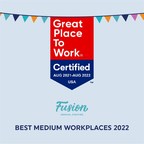 Fortune and Great Place to Work Name Fusion One of the 2022 Best Medium Workplaces